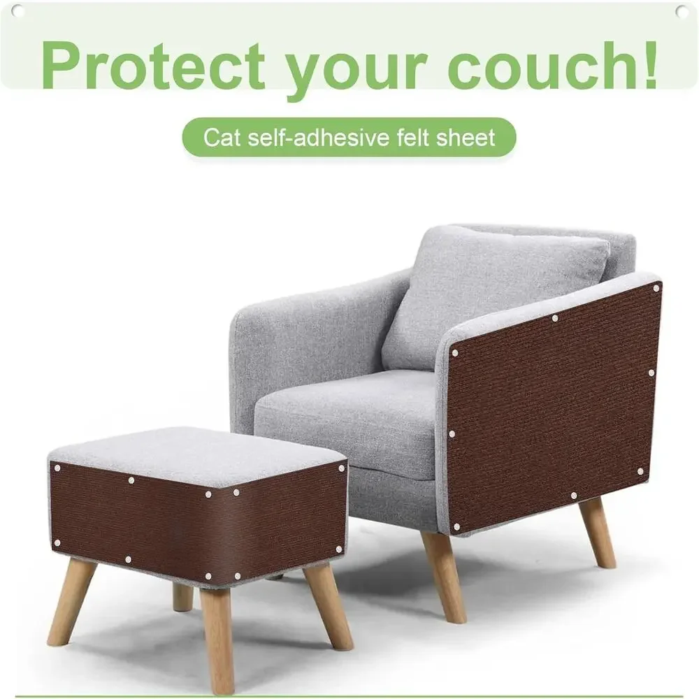 Self-Adhesive Cat Scratching Mat | Trimmable Couch & Furniture Protector